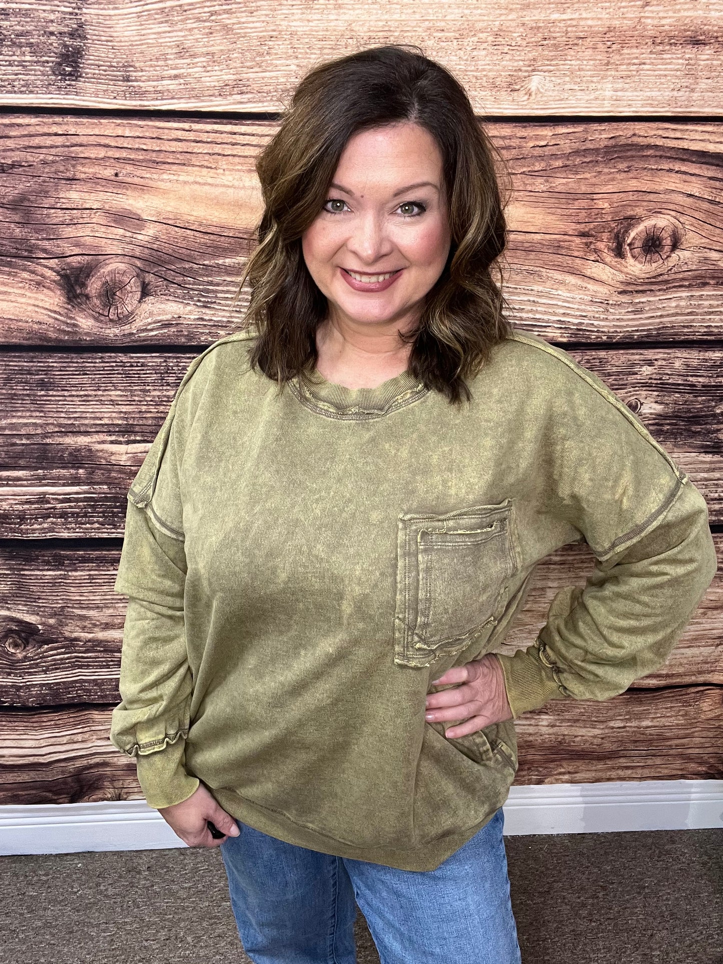 Acid Wash Pullover Small-XL