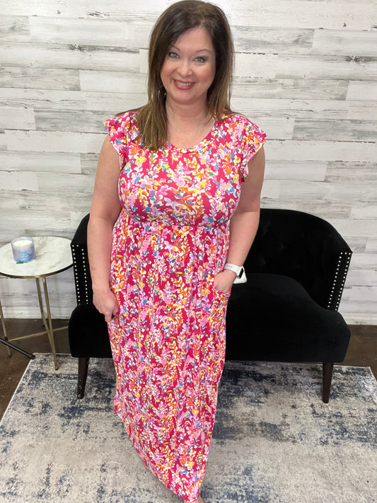 So Unpredictable Dress, 2 Colors Pink or Blue