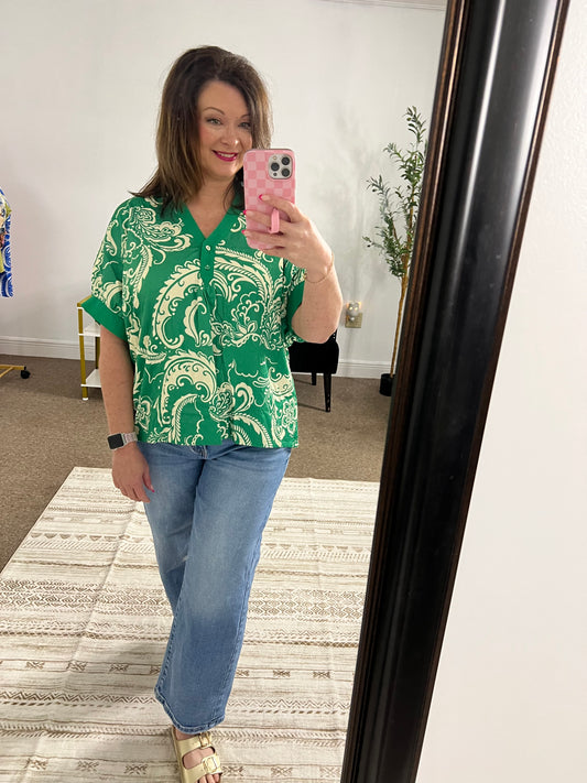Southern Charm Paisley Top