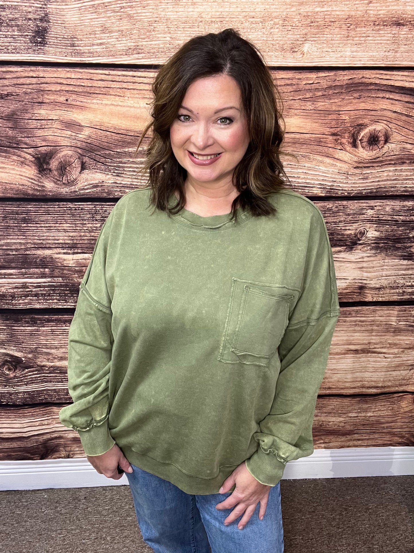 Acid Wash Pullover Small-XL