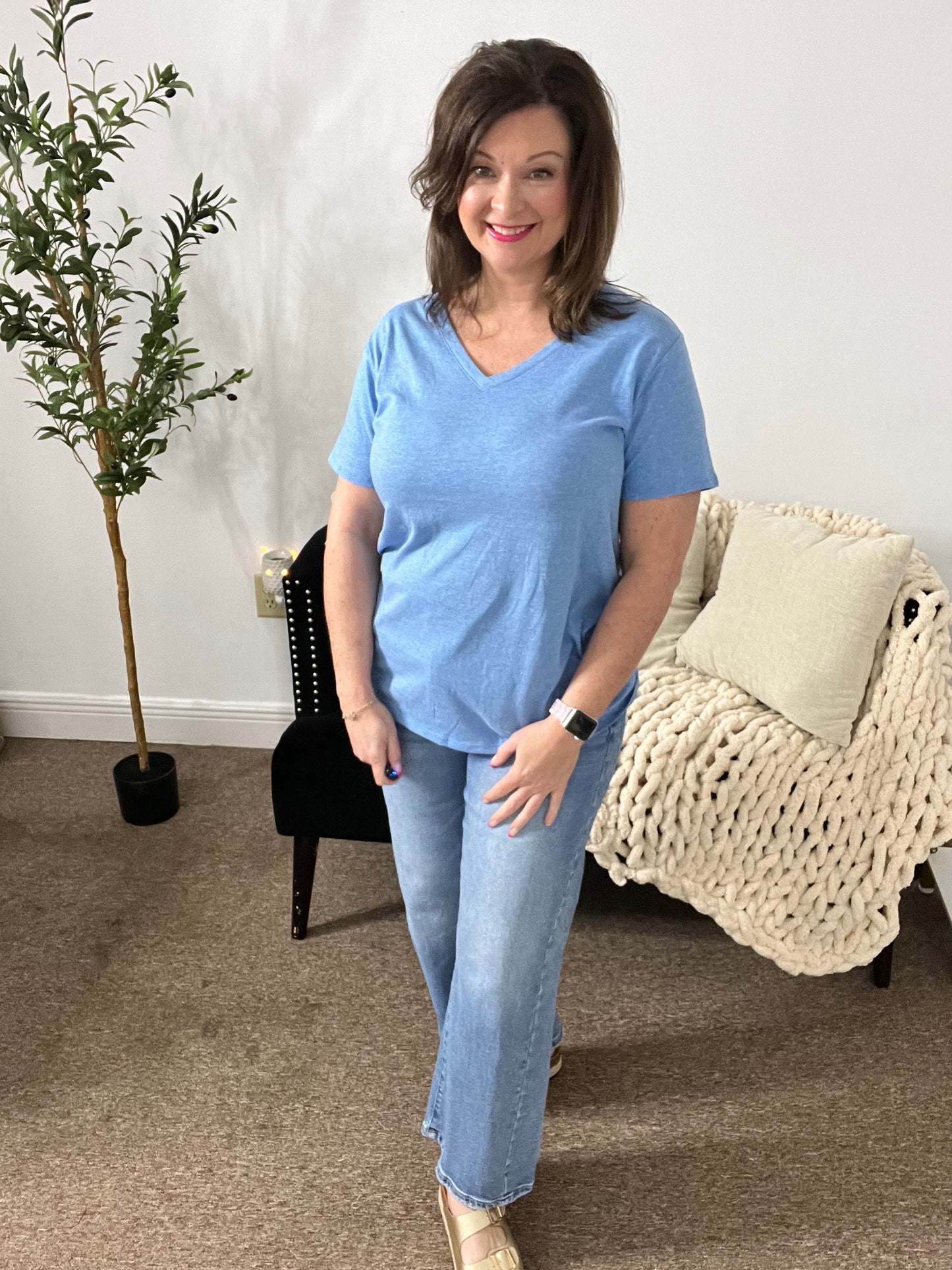 Throw-On & Go V-Neck Top