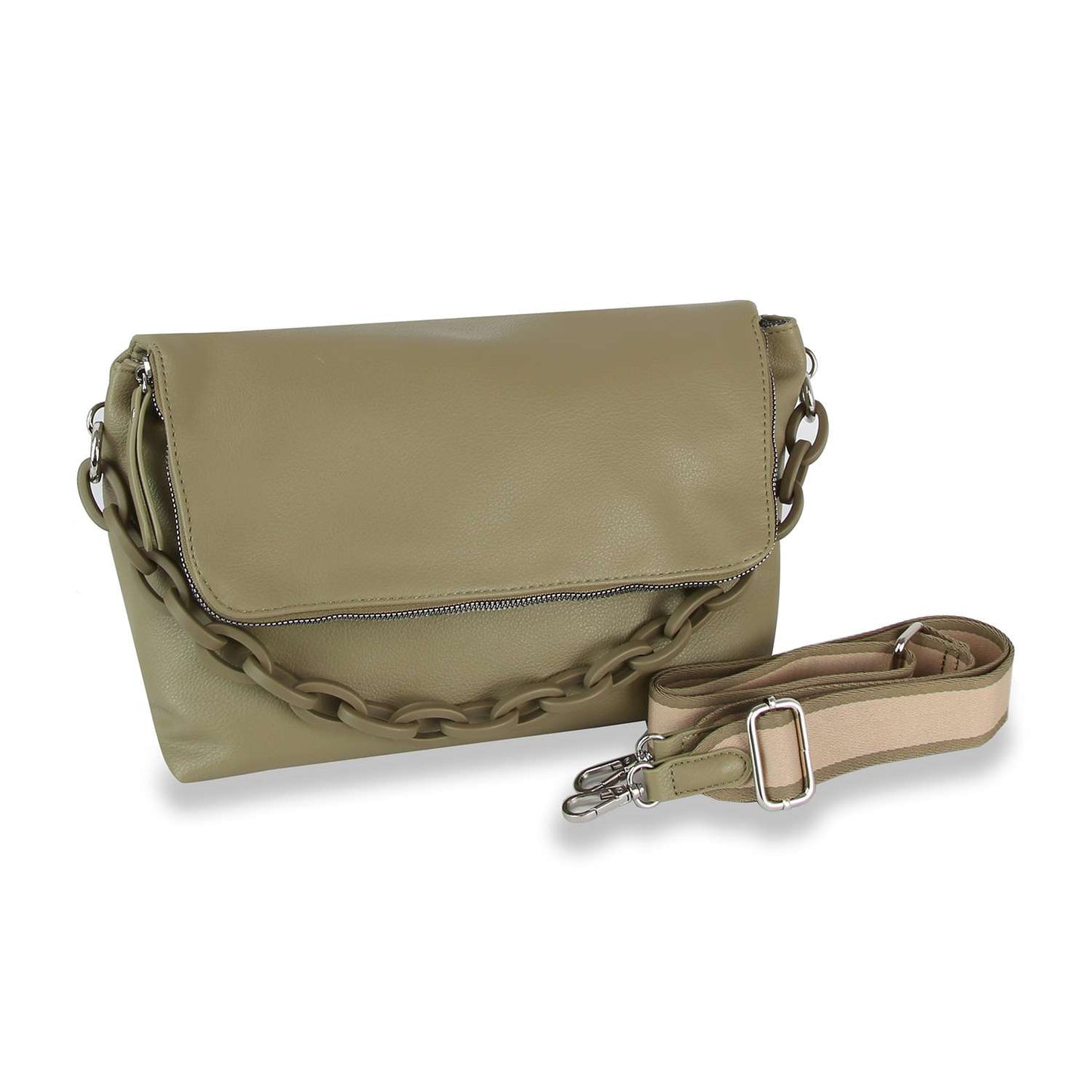 Chain Handle Shoulder Bag