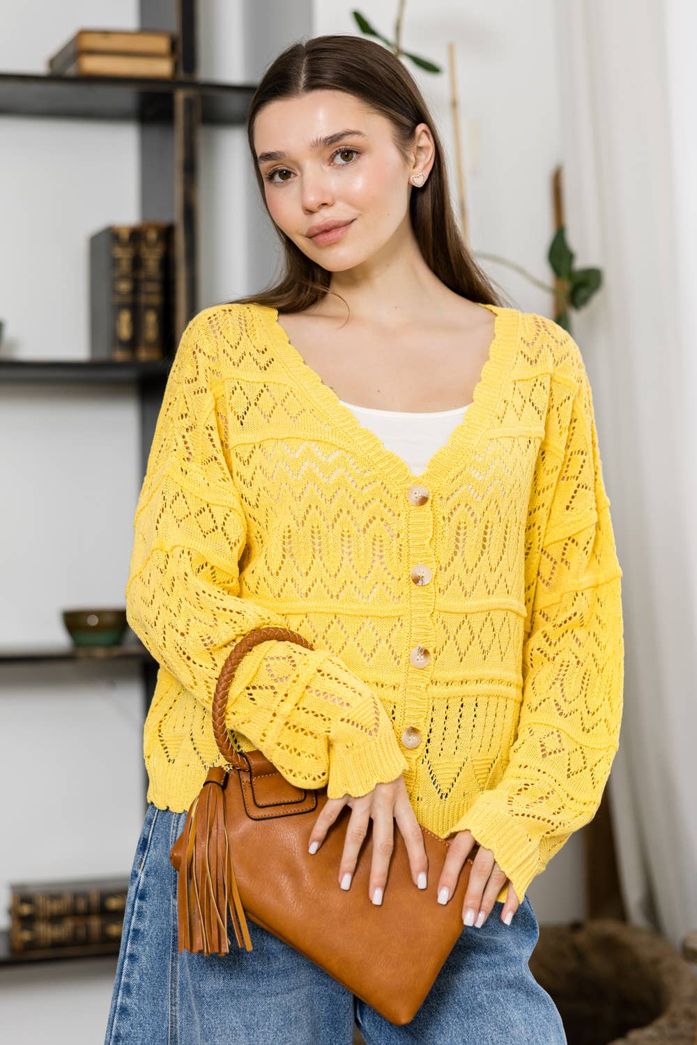 Braided Handle Wristlet Clutch