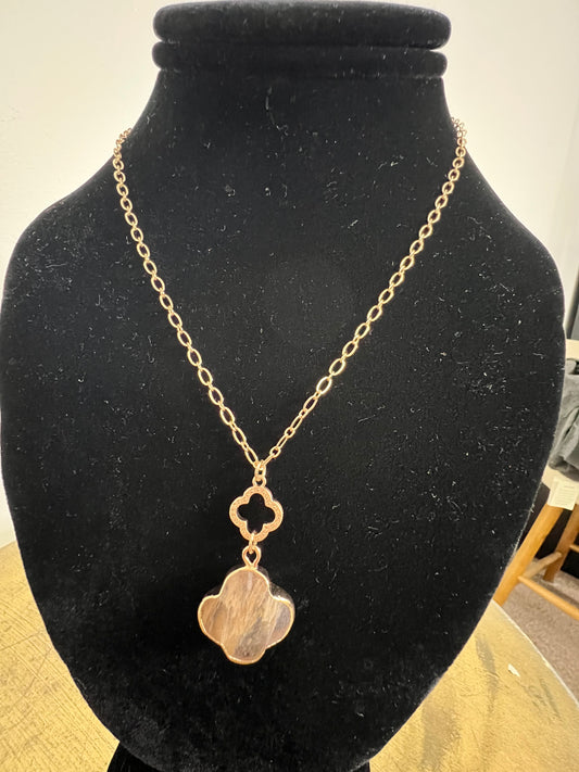 Clover Stone Necklace