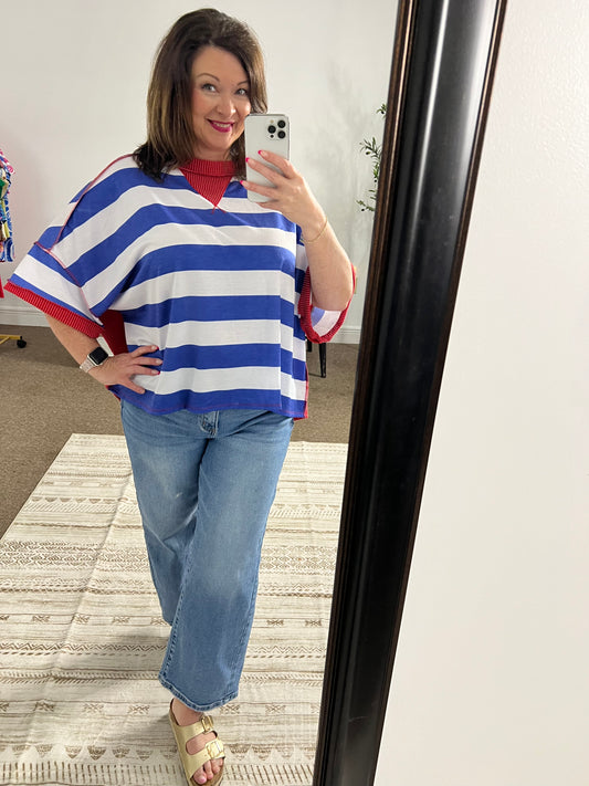 All American Stripe Knit Top