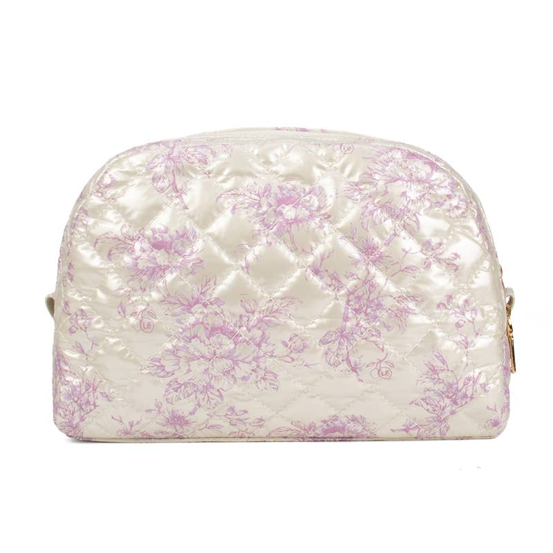 Cosmetic Makeup Bag Travel Pouch Pink Floral