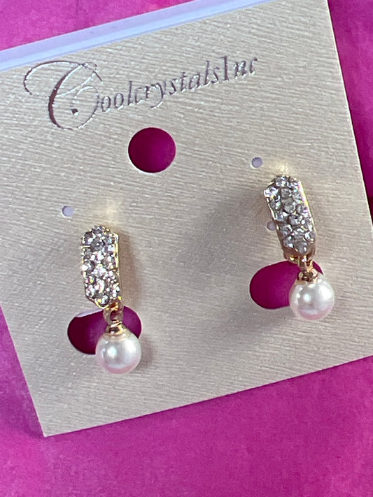 Gold Plated Faux Pearl Clip On Earrings - 23151C200