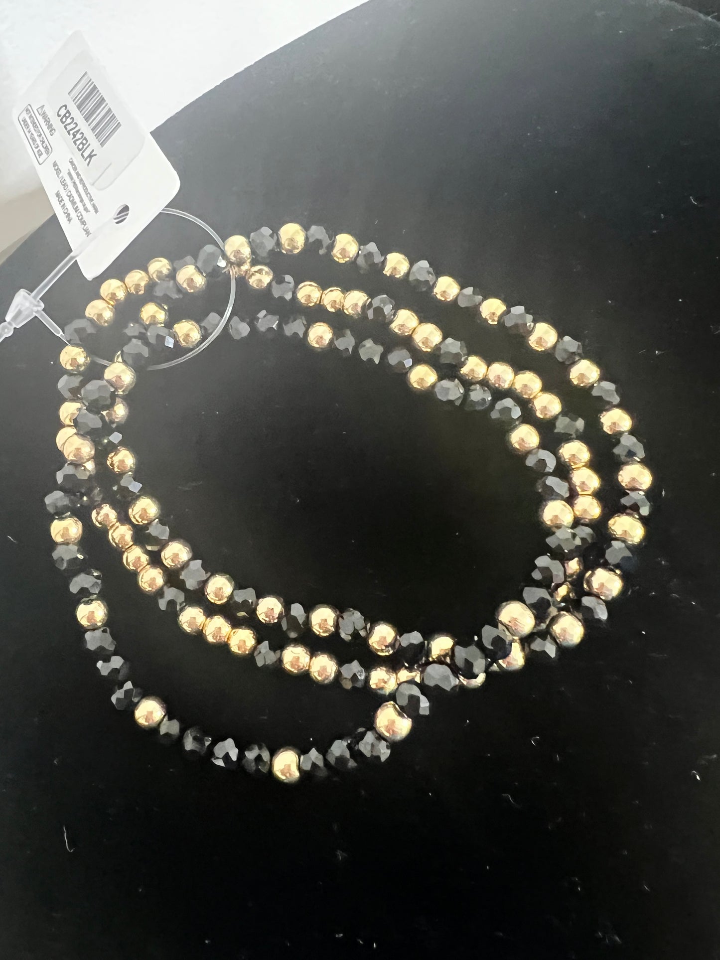 3 Strand Stretchy Bead Bracelet Set