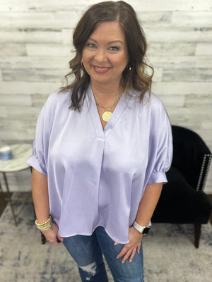 Business Casual Top, Lavender