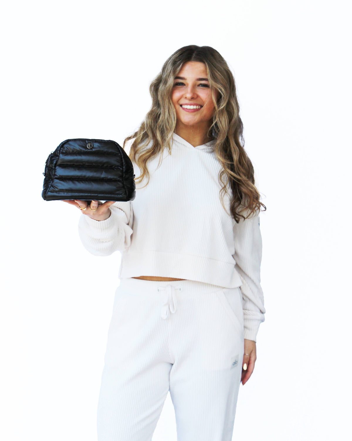 Cosmetic Puffer Makeup Travel Bag Black