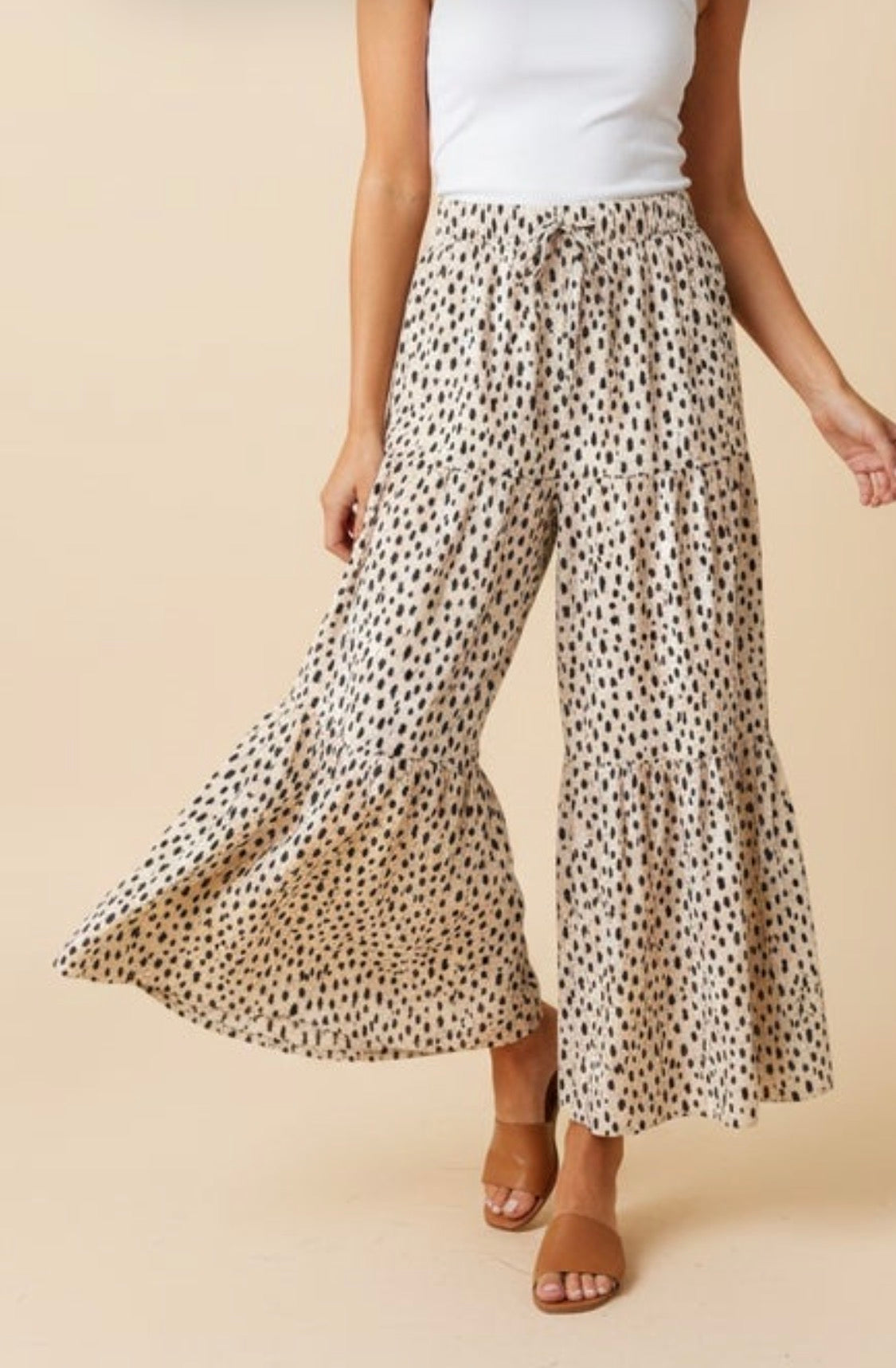 Easy Breeze Spotted Wide Leg Pants