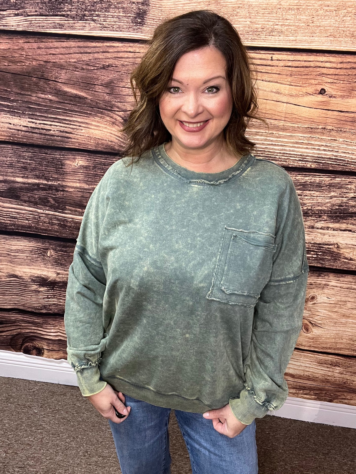 Acid Wash Pullover Small-XL