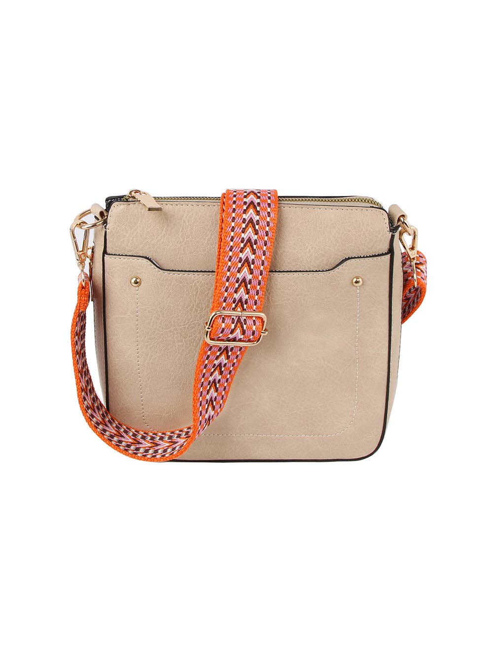 Guitar Strap Accented Shoulder Bag Crossbody