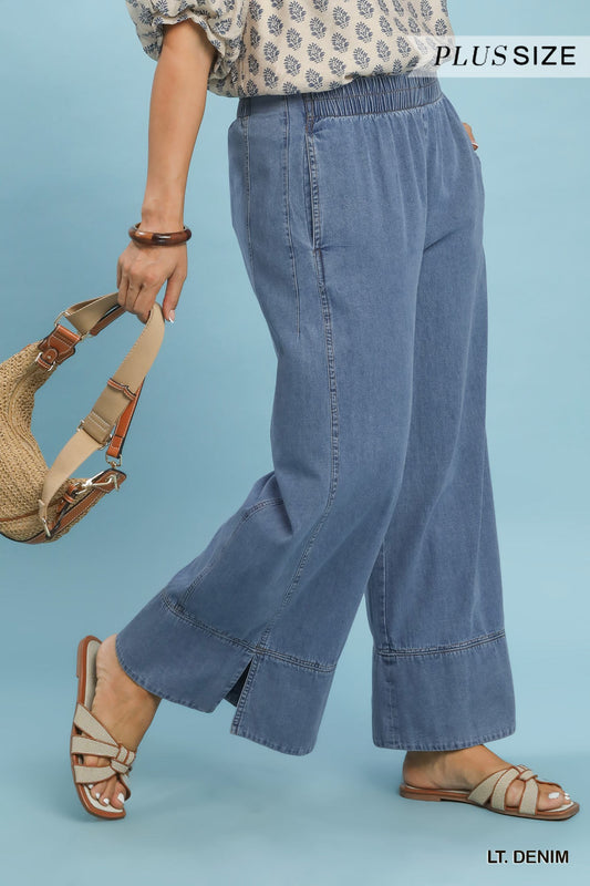 The Willow Stone Wash Wide Leg Denim Pant