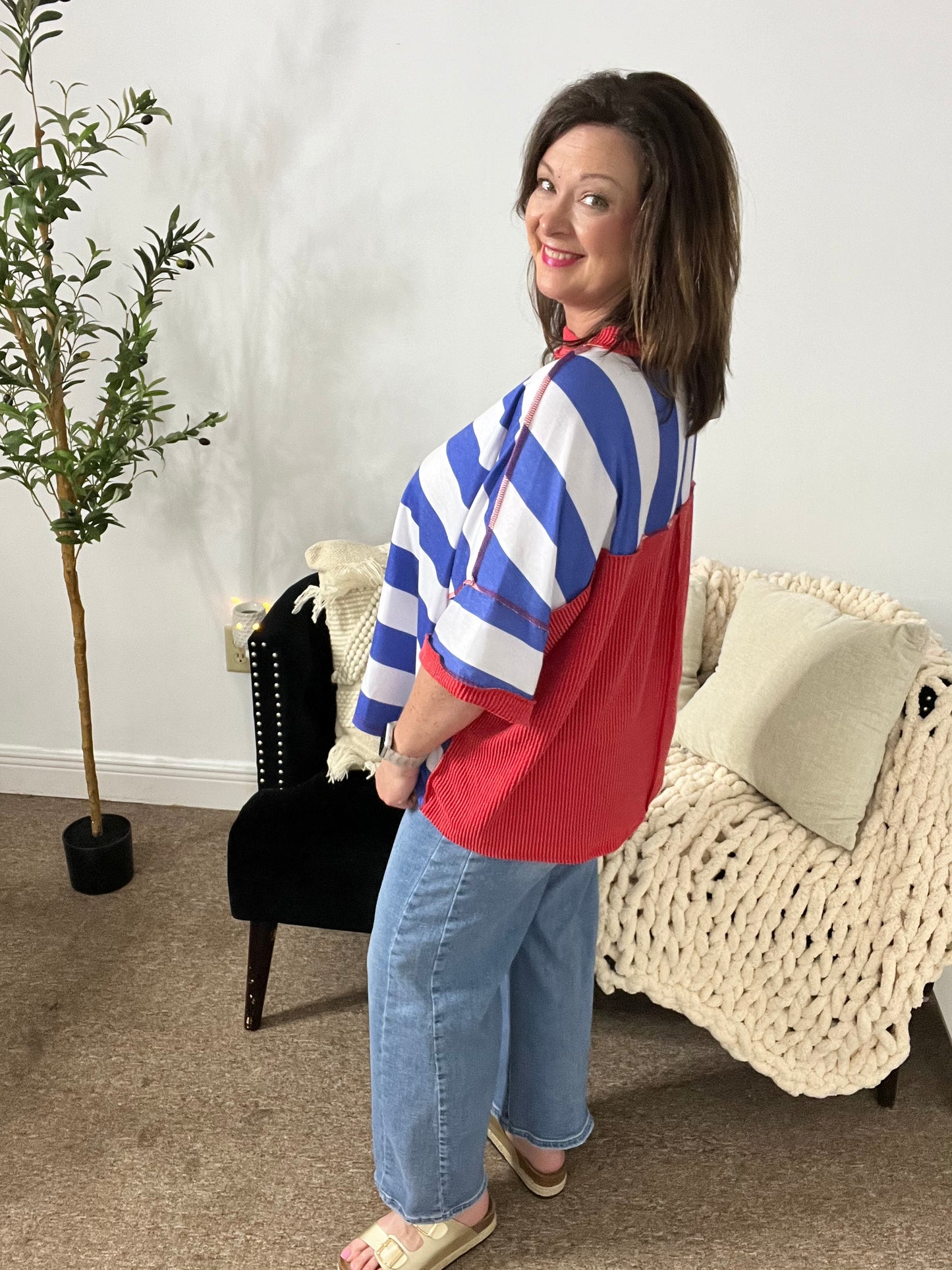 All American Stripe Knit Top