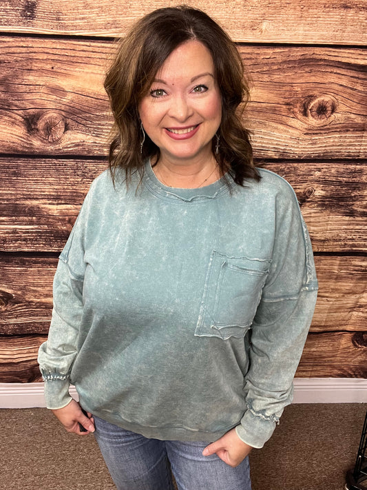 Acid Wash Pullover Small-XL