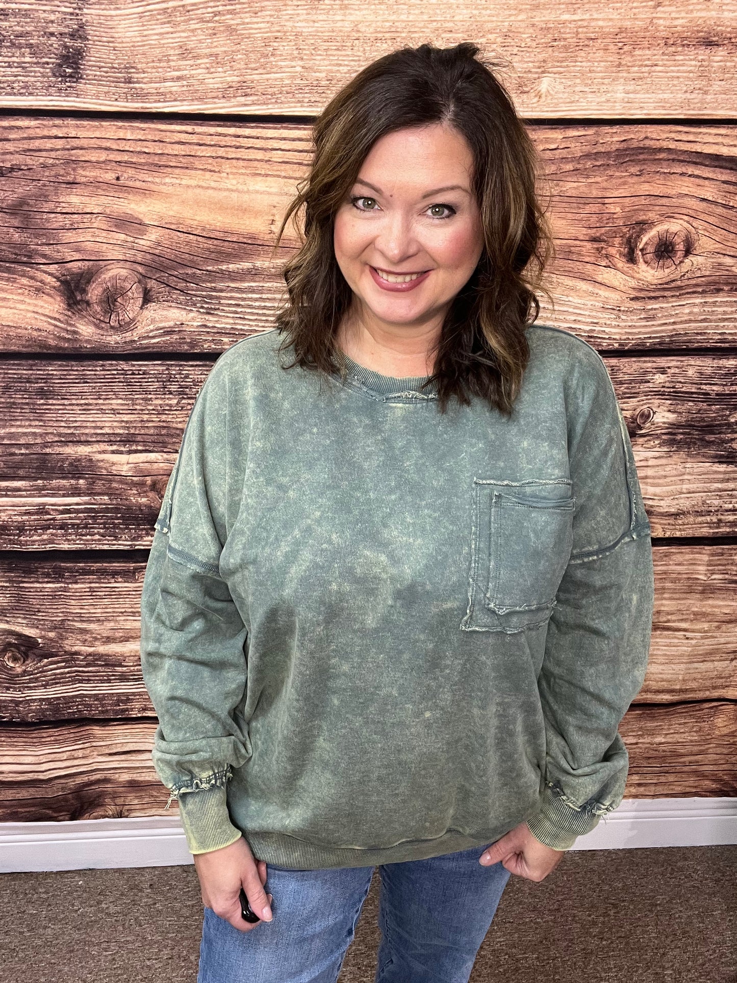 Acid Wash Pullover Small-XL