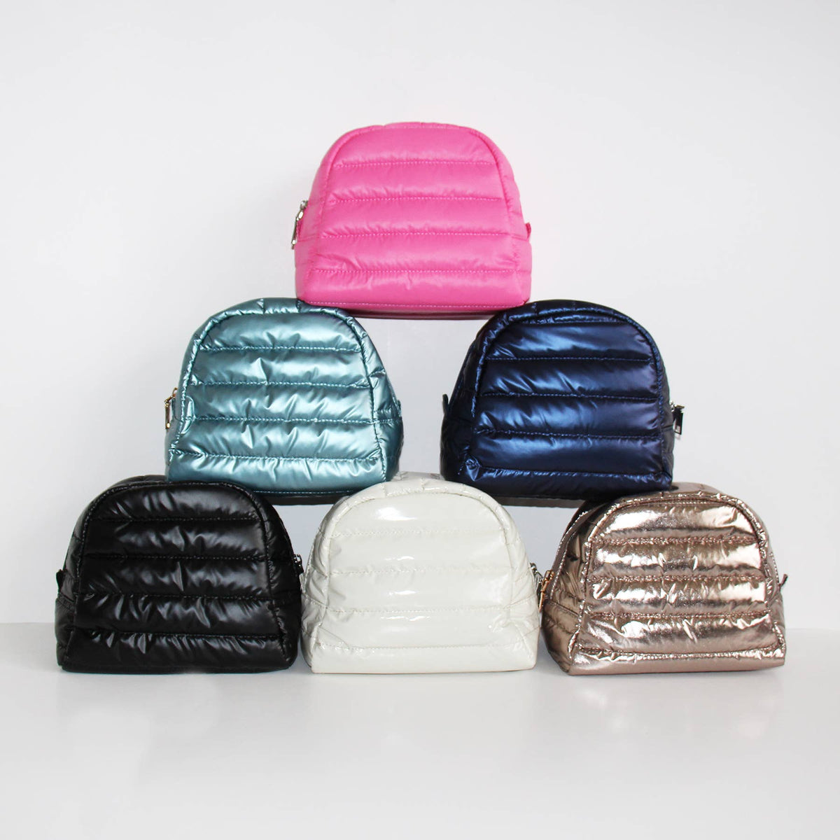 Cosmetic Puffer Makeup Travel Bag Black