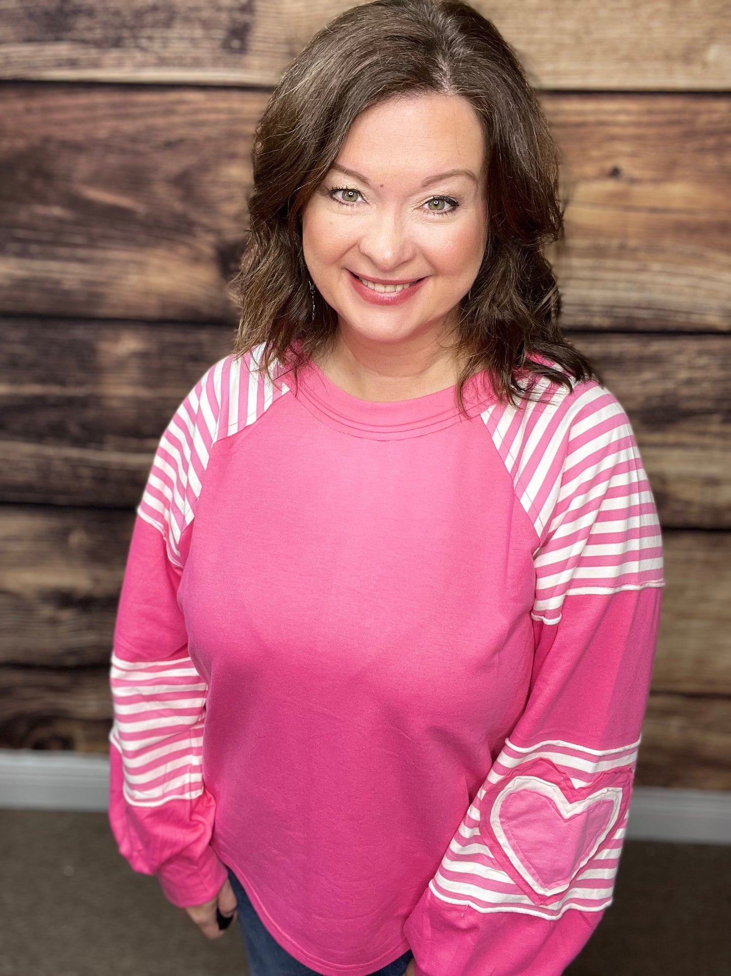 Cozy Heart Elbow Patch Pullover