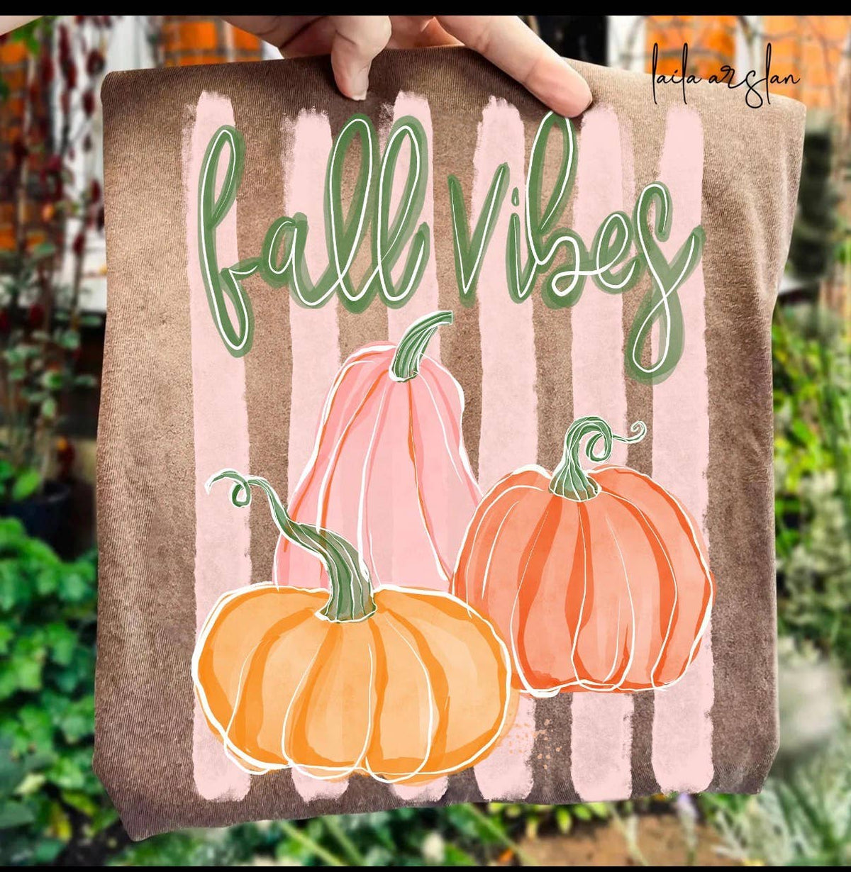 Fall Vibes Watercolor Pumpkins Graphic Tee