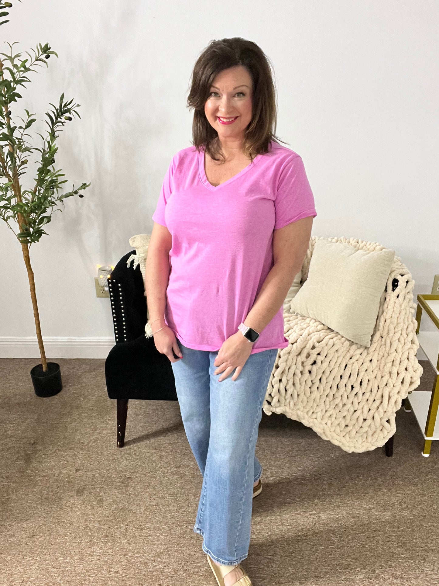 Throw-On & Go V-Neck Top