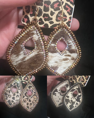 Animal Hide Earrings