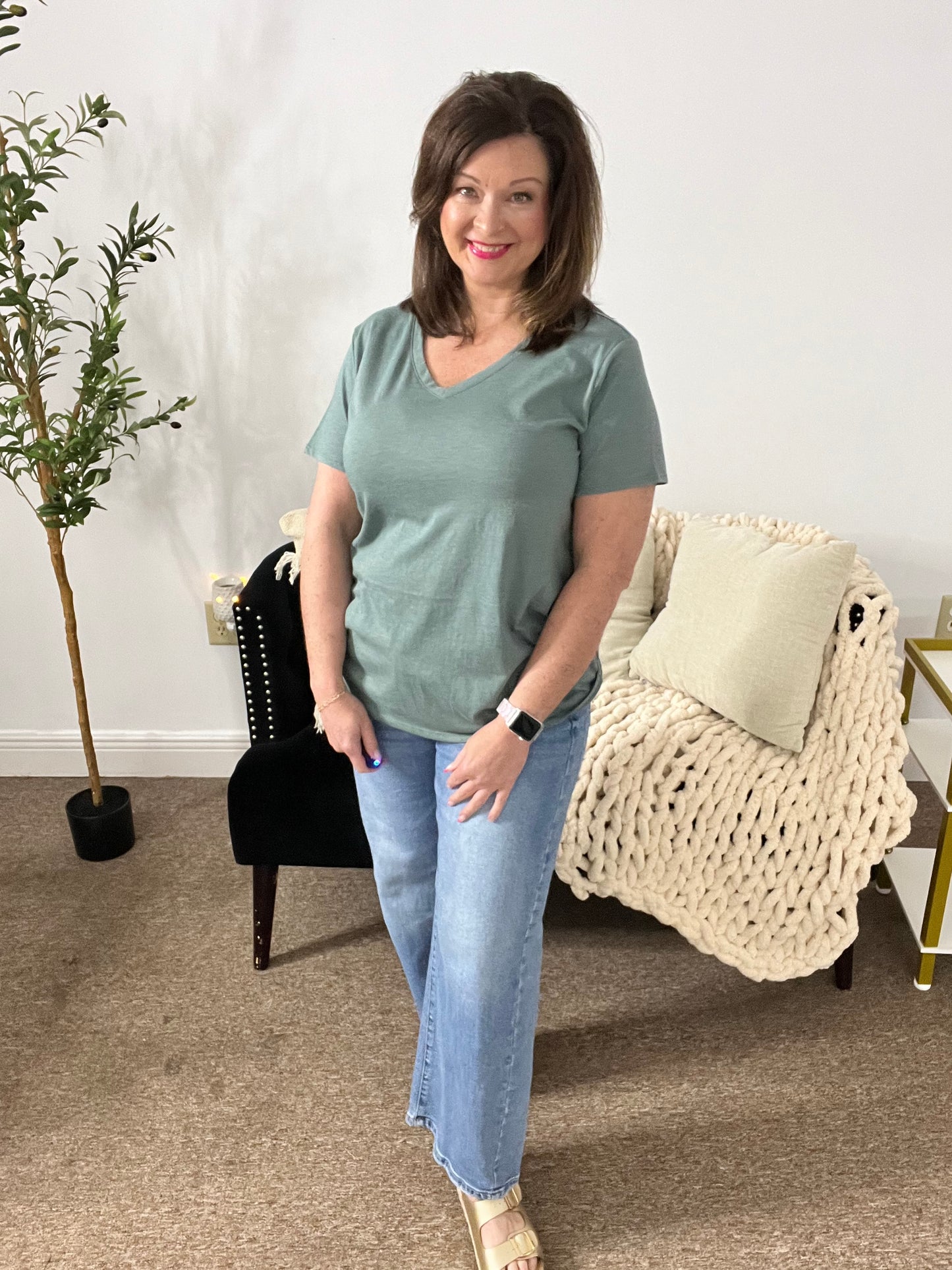Throw-On & Go V-Neck Top