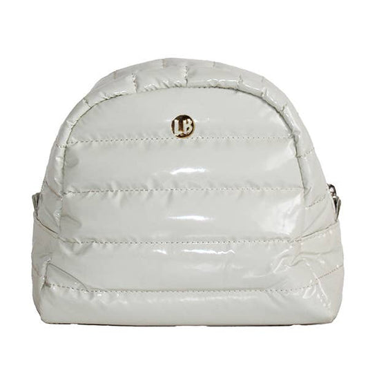Cosmetic Puffer Makeup Travel Bag Eggshell light Cream