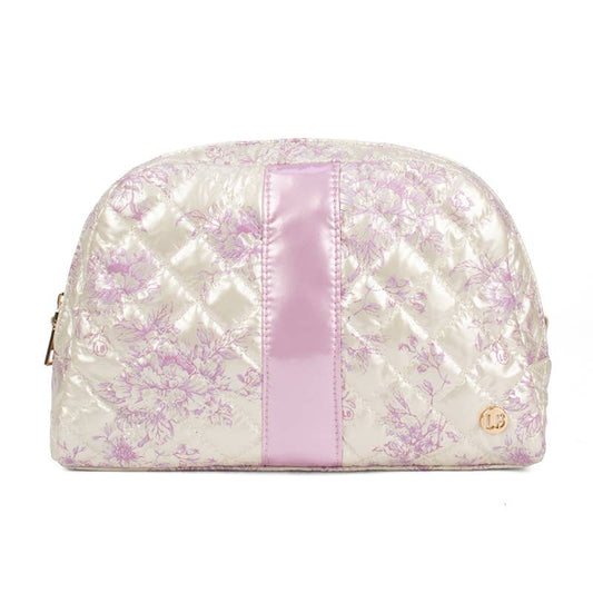 Cosmetic Makeup Bag Travel Pouch Pink Floral