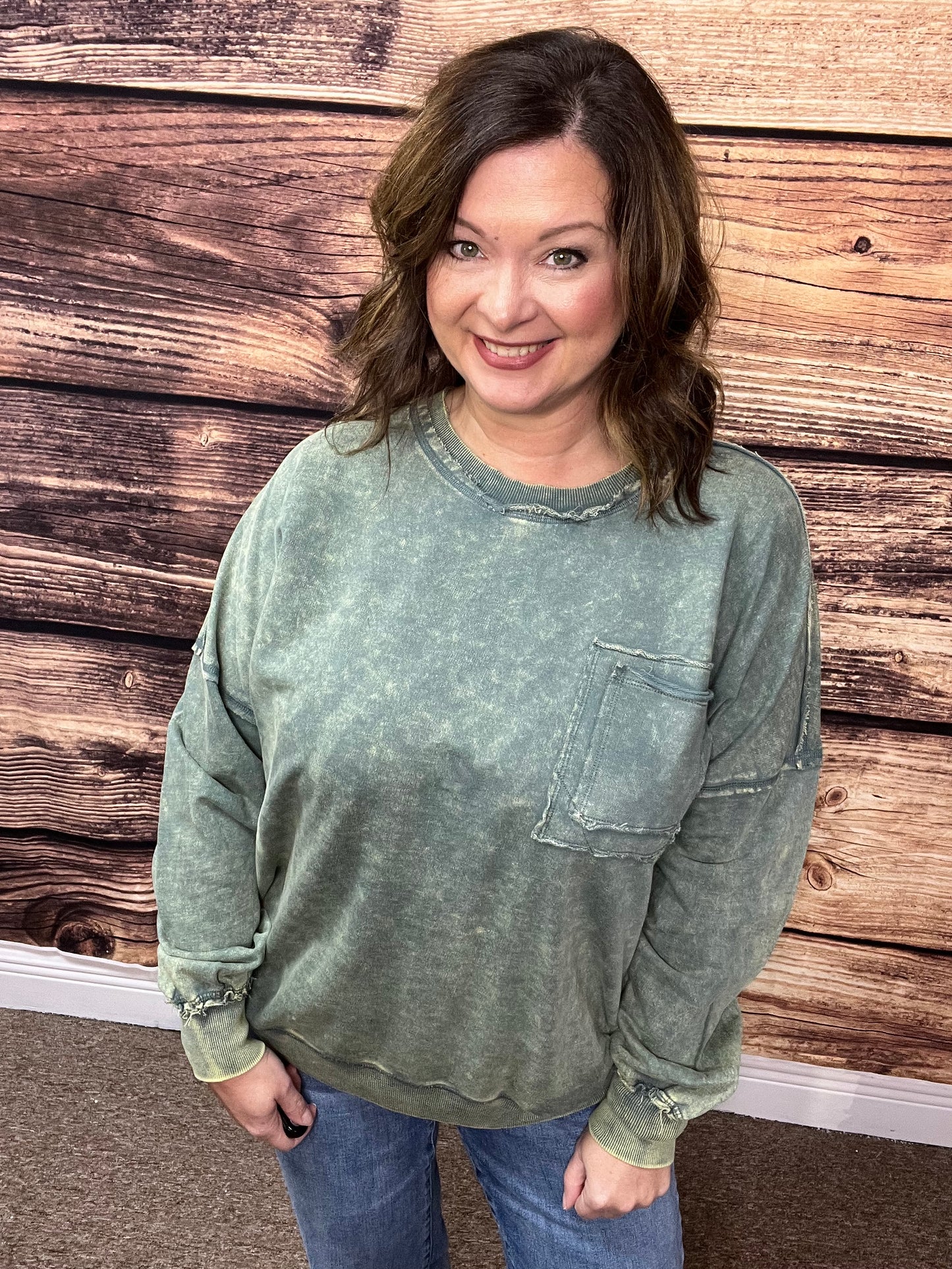 Acid Wash Pullover Small-XL