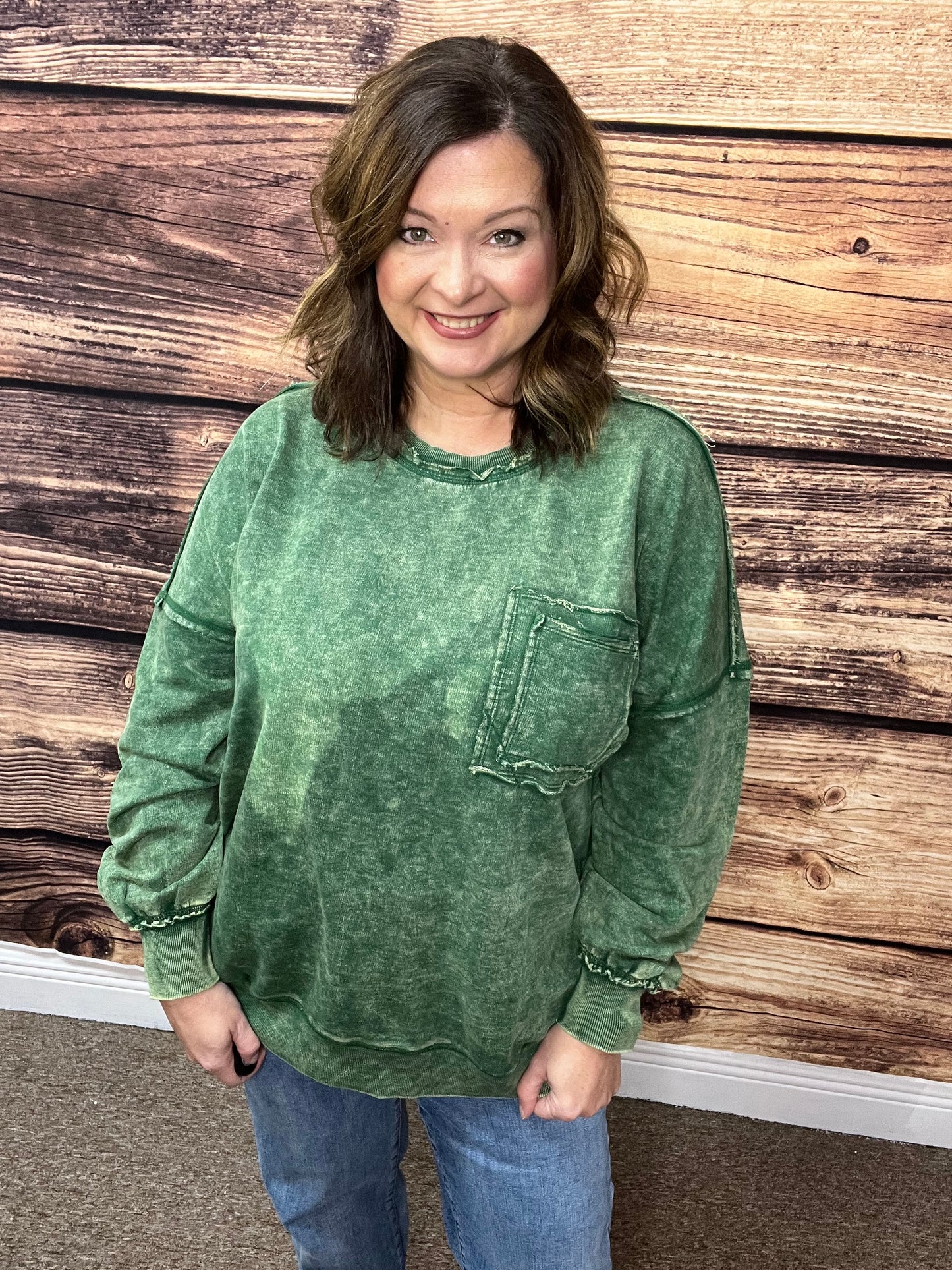 Acid Wash Pullover Small-XL