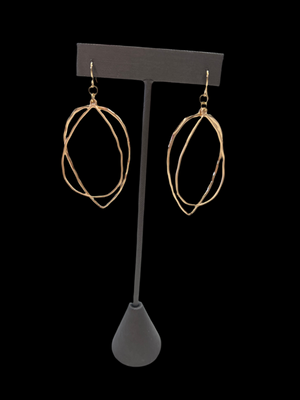 Metal Organic Teardrop Earrings