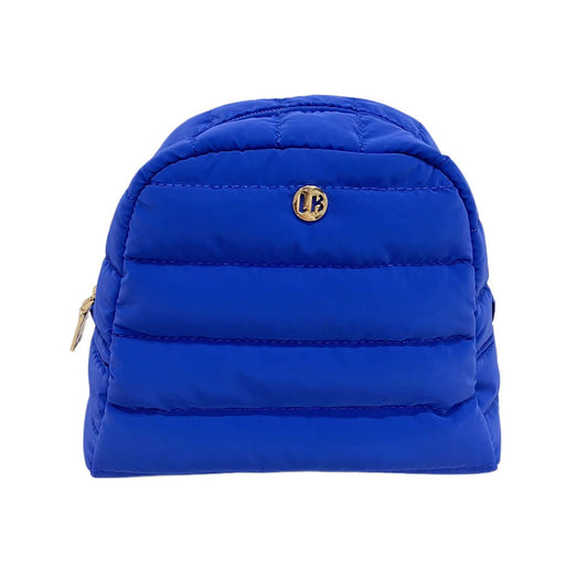 Cosmetic Puffer Makeup Travel Bag Indigo Blue