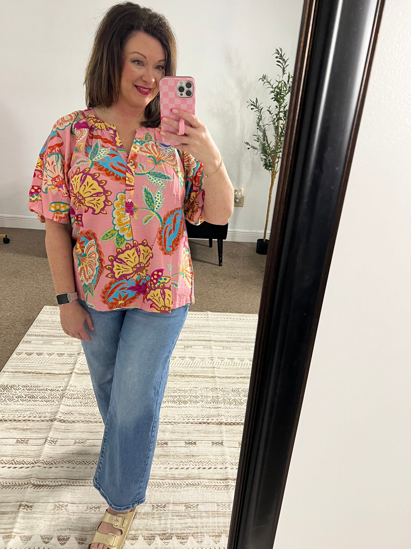 The Harper Paisley V-Neck Top