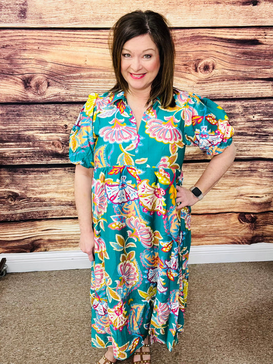 The Paisley Harmony Maxi Dress