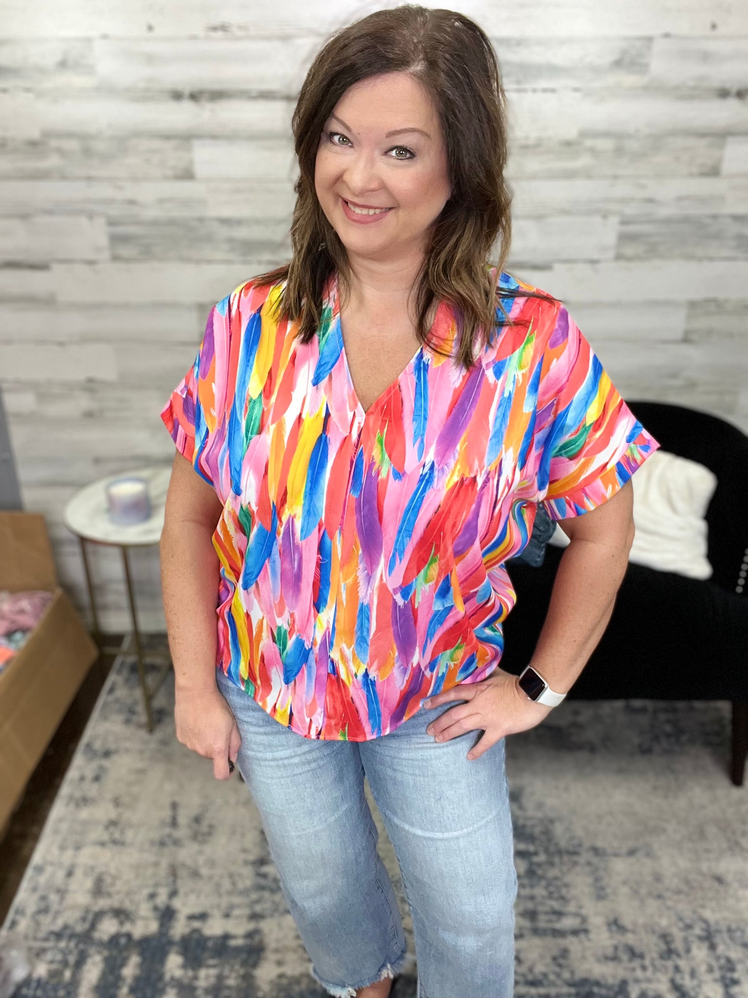 Bright Multi Color Top