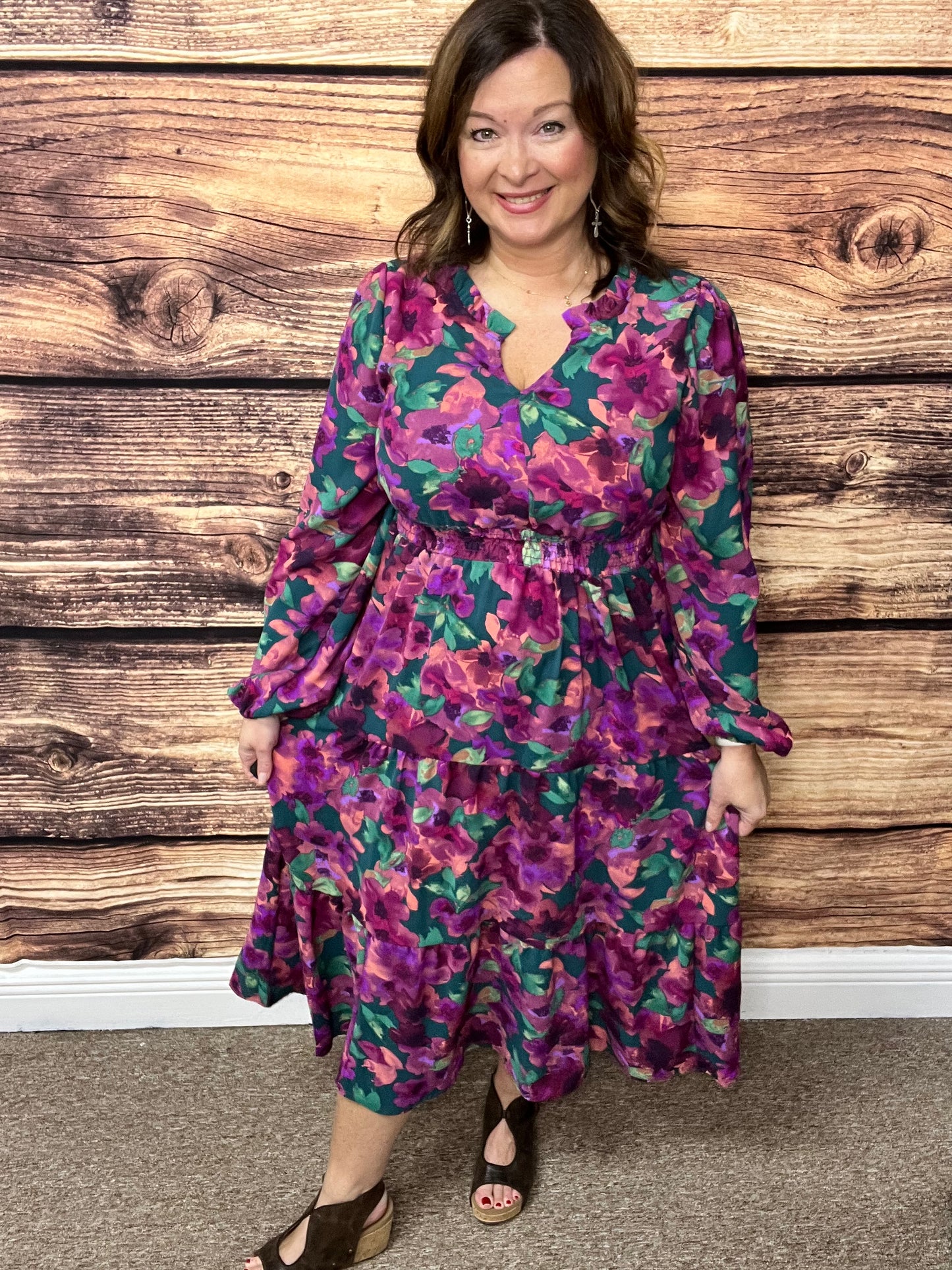 Fit and Flare Floral Dress