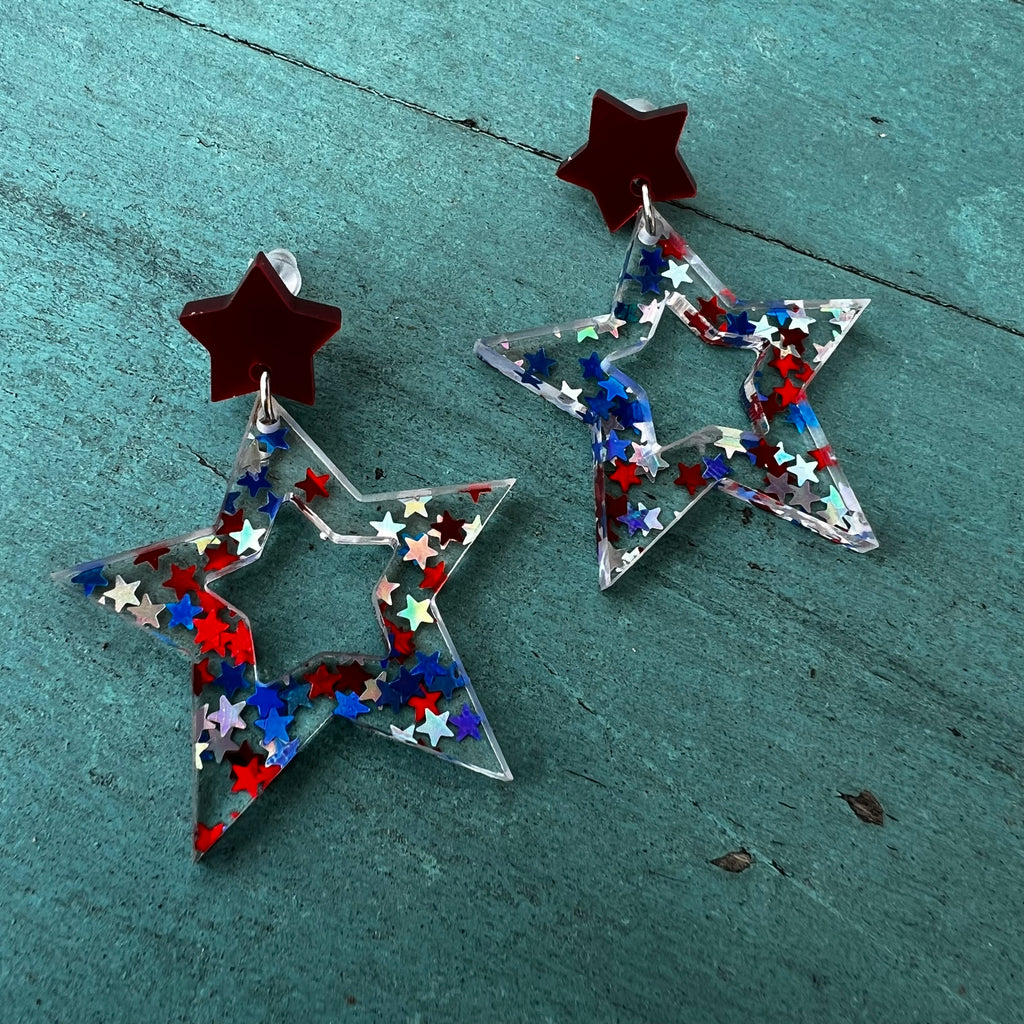 Star Spangled Cutout Stars Earrings