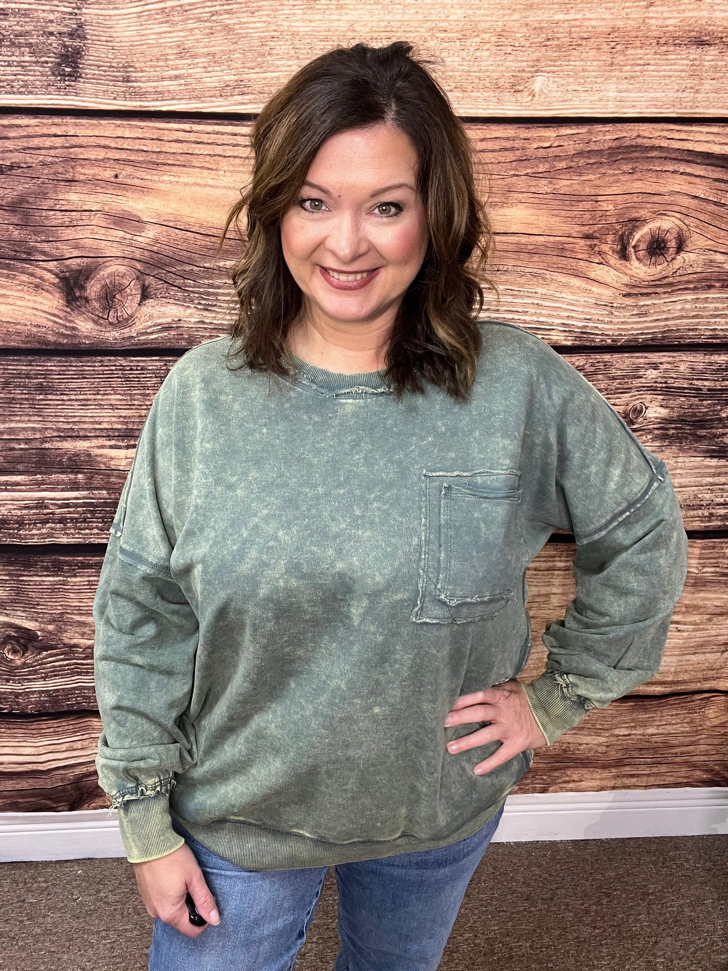 Acid Wash Pullover Small-XL