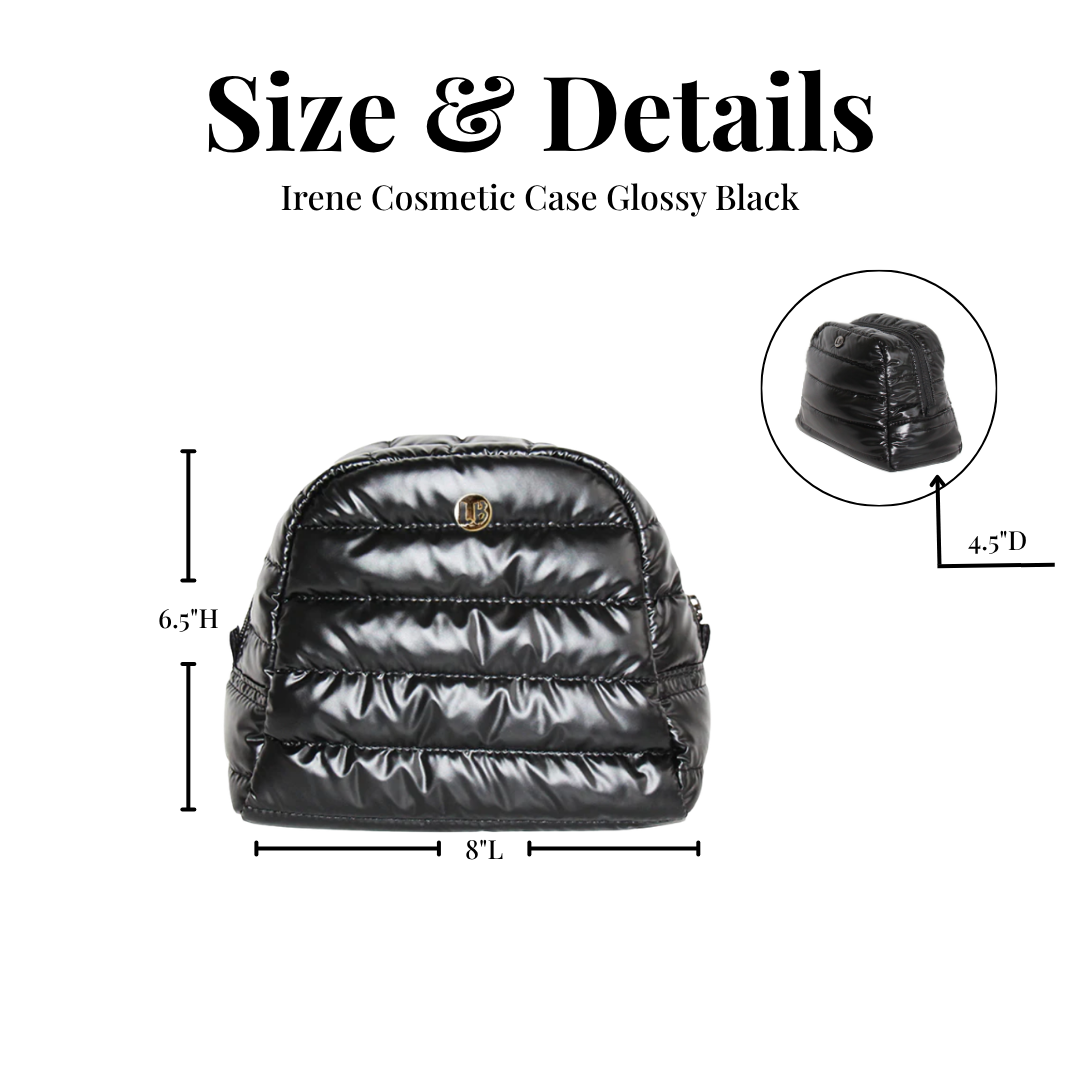 Cosmetic Puffer Makeup Travel Bag Black