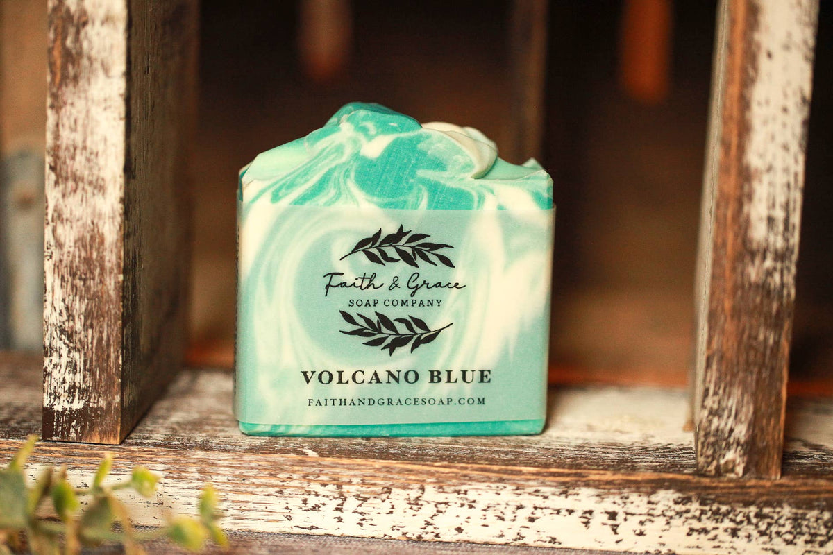Blue Volcano Cold Process Bar Soap, 4.5 oz.