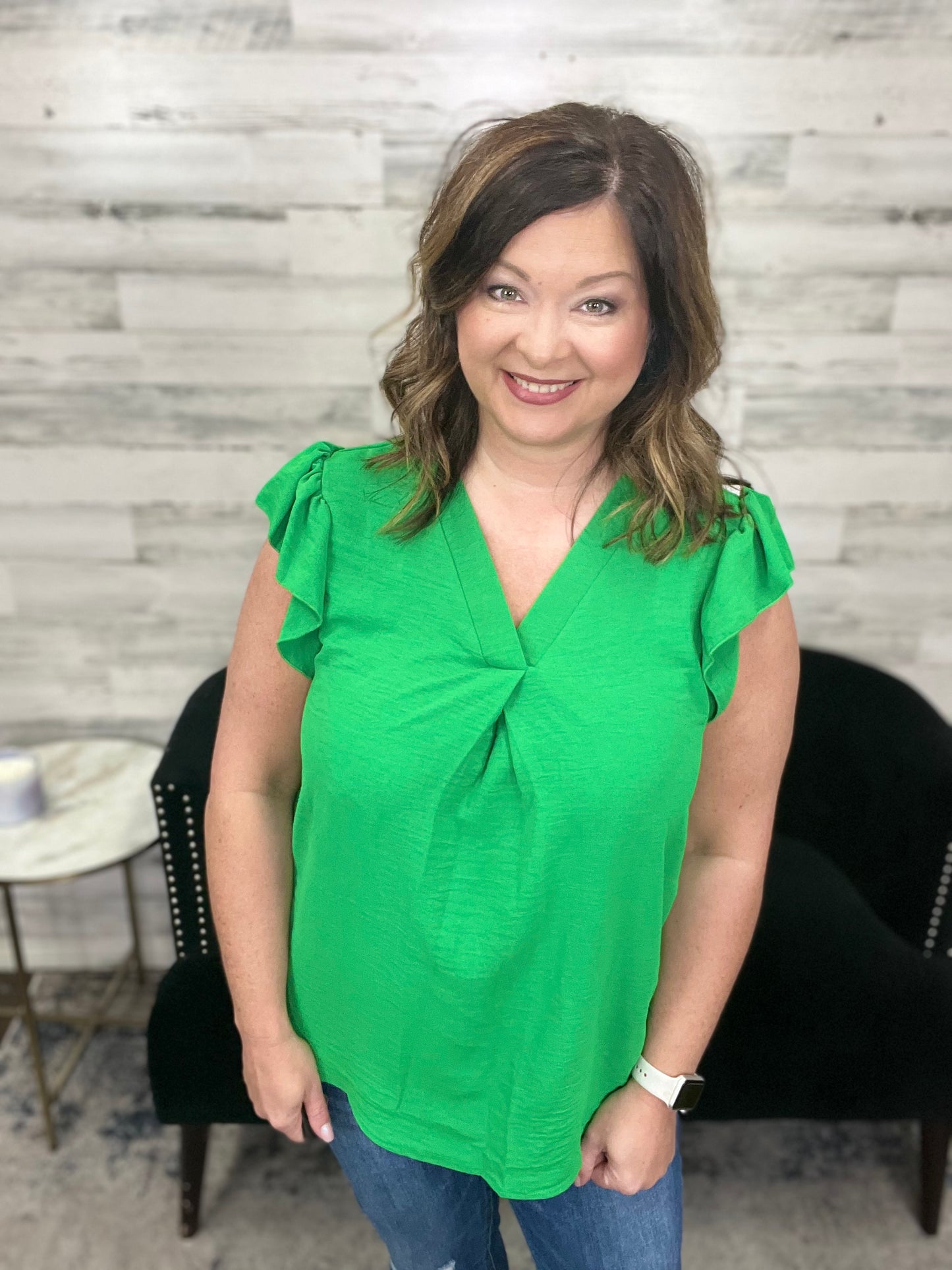 Carnation Kisses Top~FINAL SALE~*SIZE Small Green