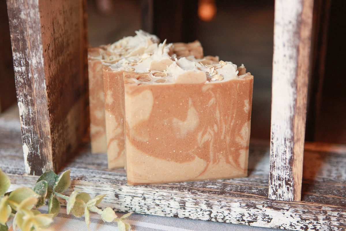 Oatmeal, Goats Milk & Honey Cold Process Bar Soap, 4.5 oz.