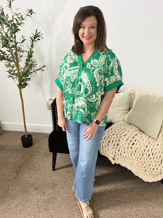 Southern Charm Paisley Top