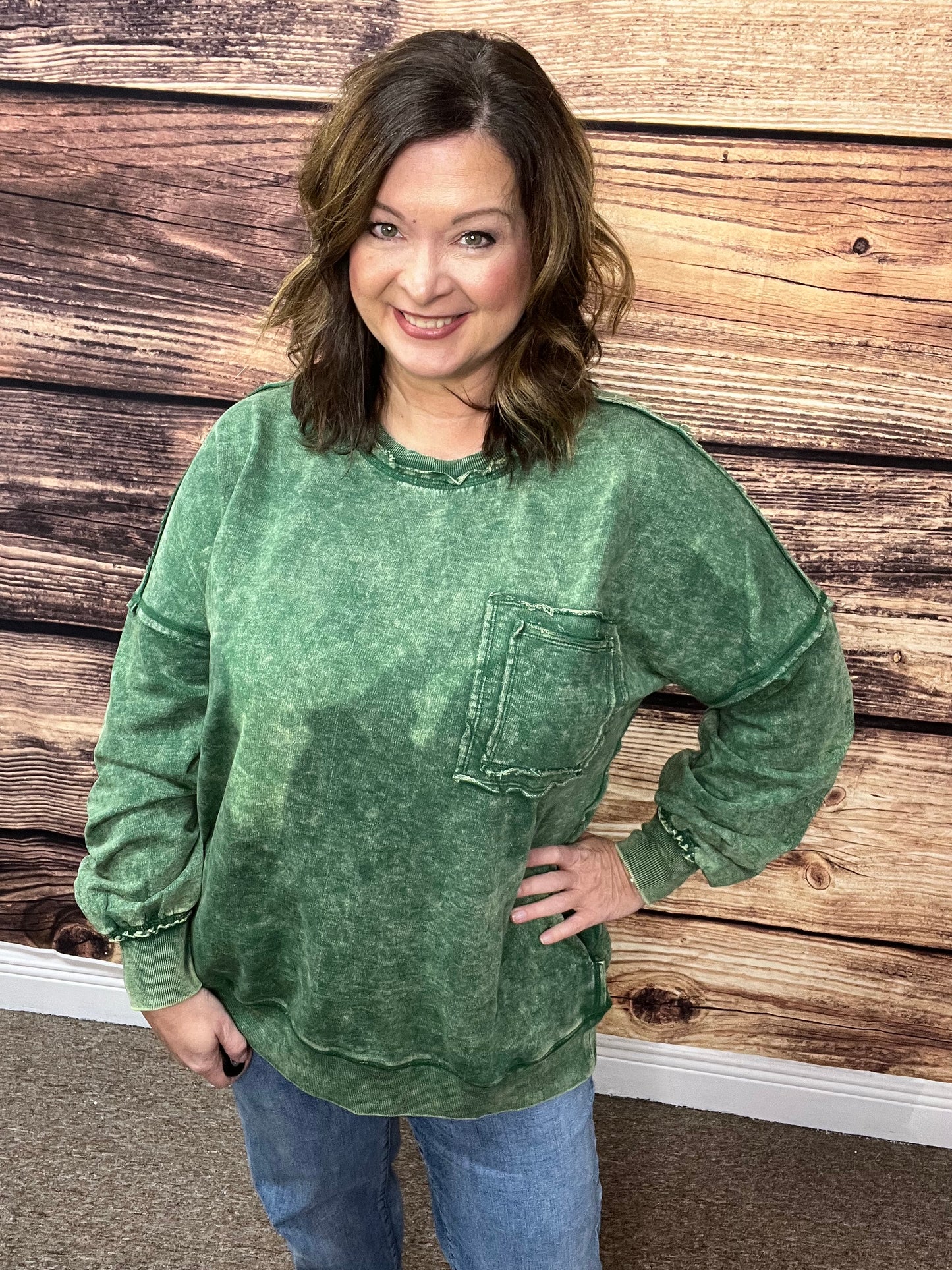 Acid Wash Pullover Small-XL