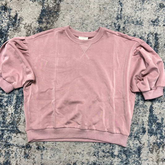 Cupro Crewneck Top, Antique Rose