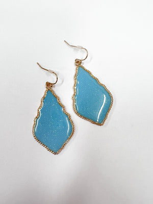 Glitter Tear Drop Earring