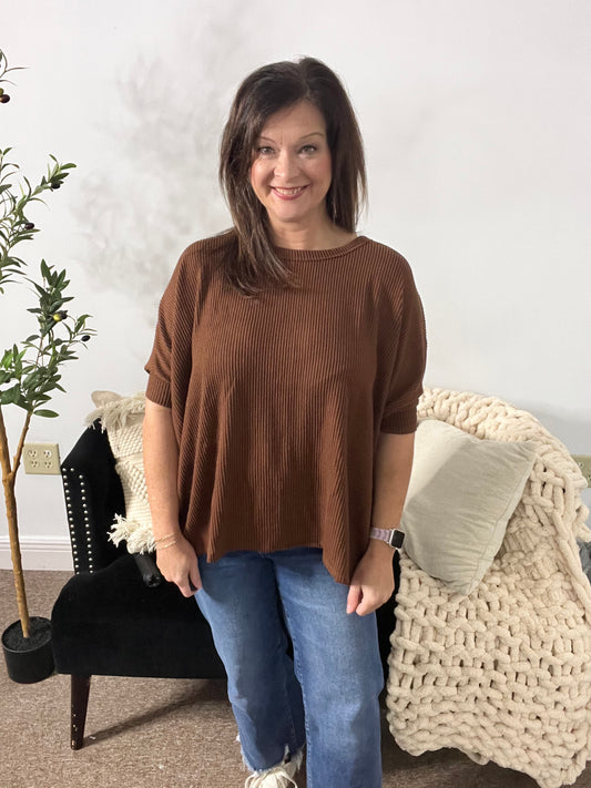 Simply Ribbed Relaxed Top