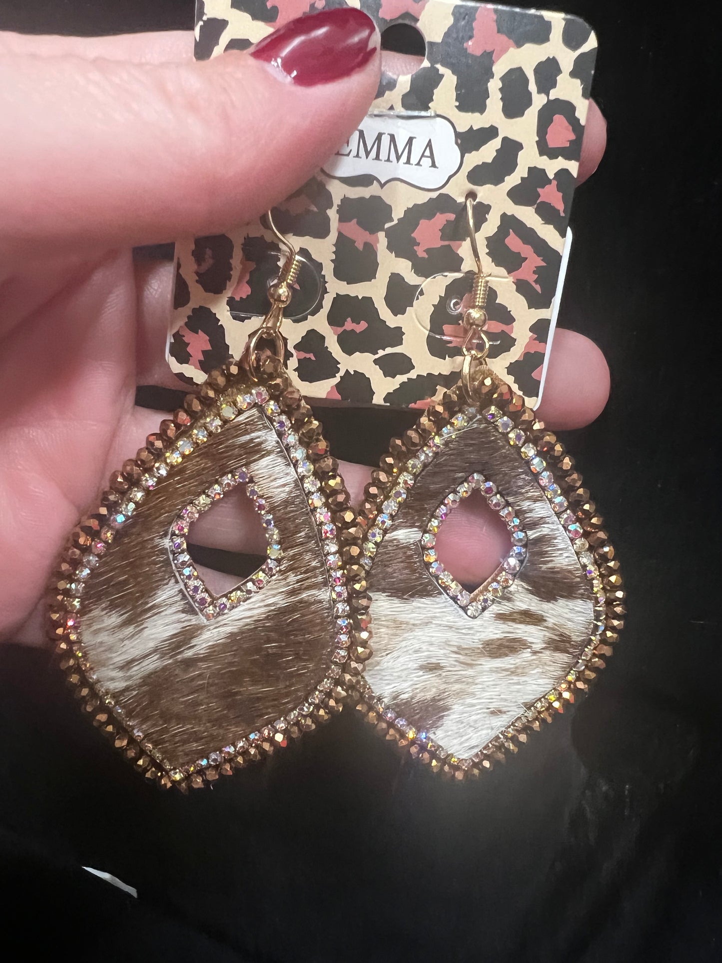 Animal Hide Earrings