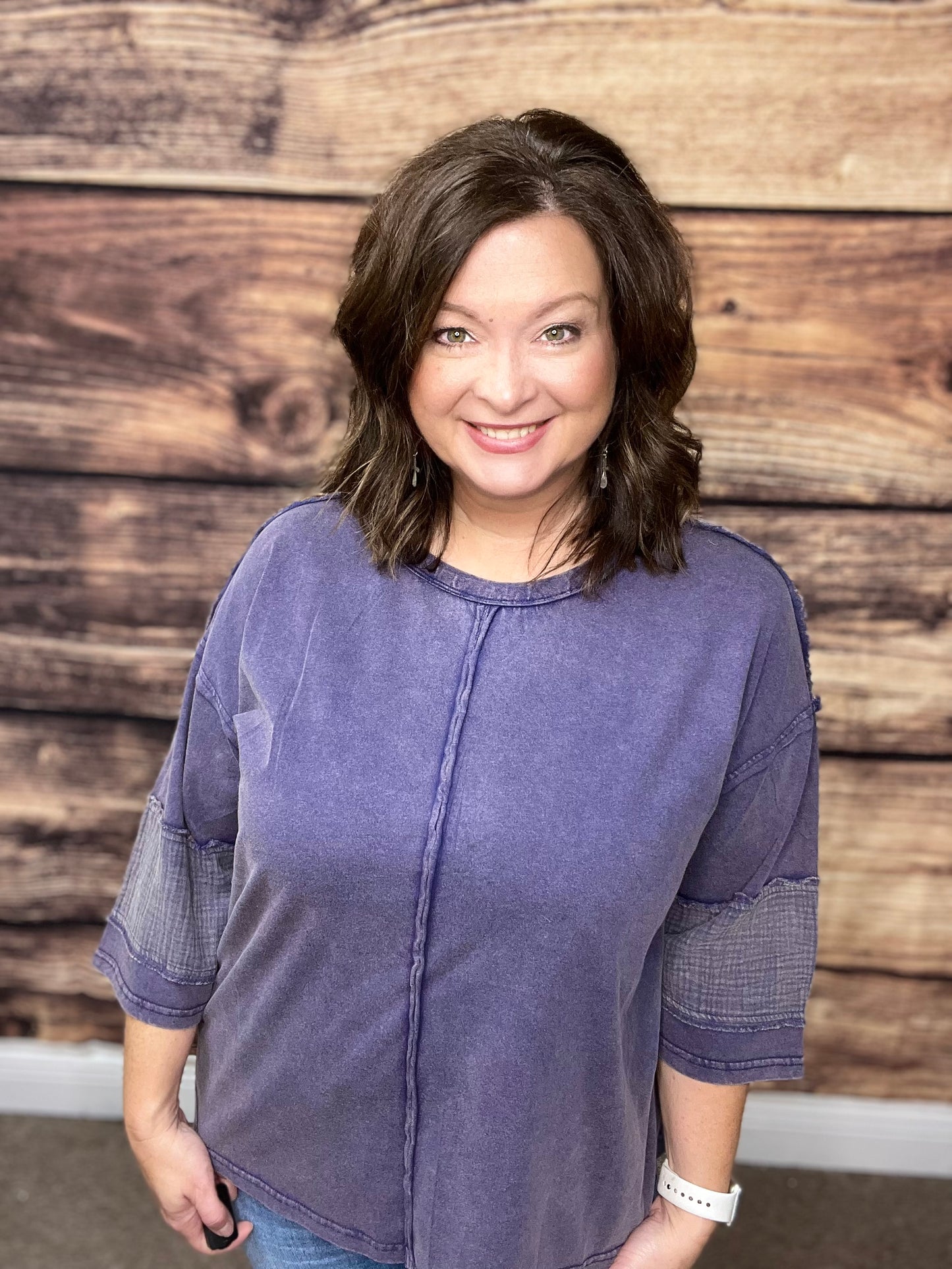Acid Washed Top-Navy